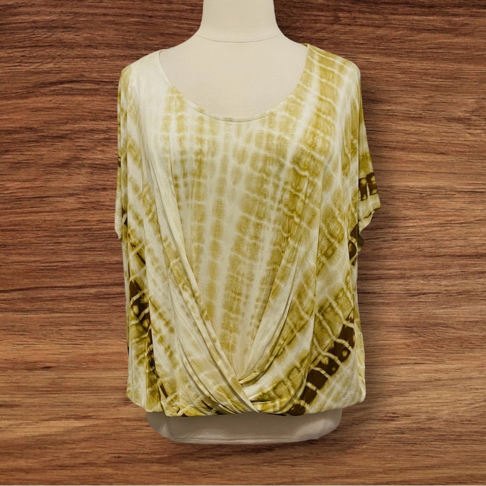 Umgee Tie Dye Blouson Top Plus 1XL
